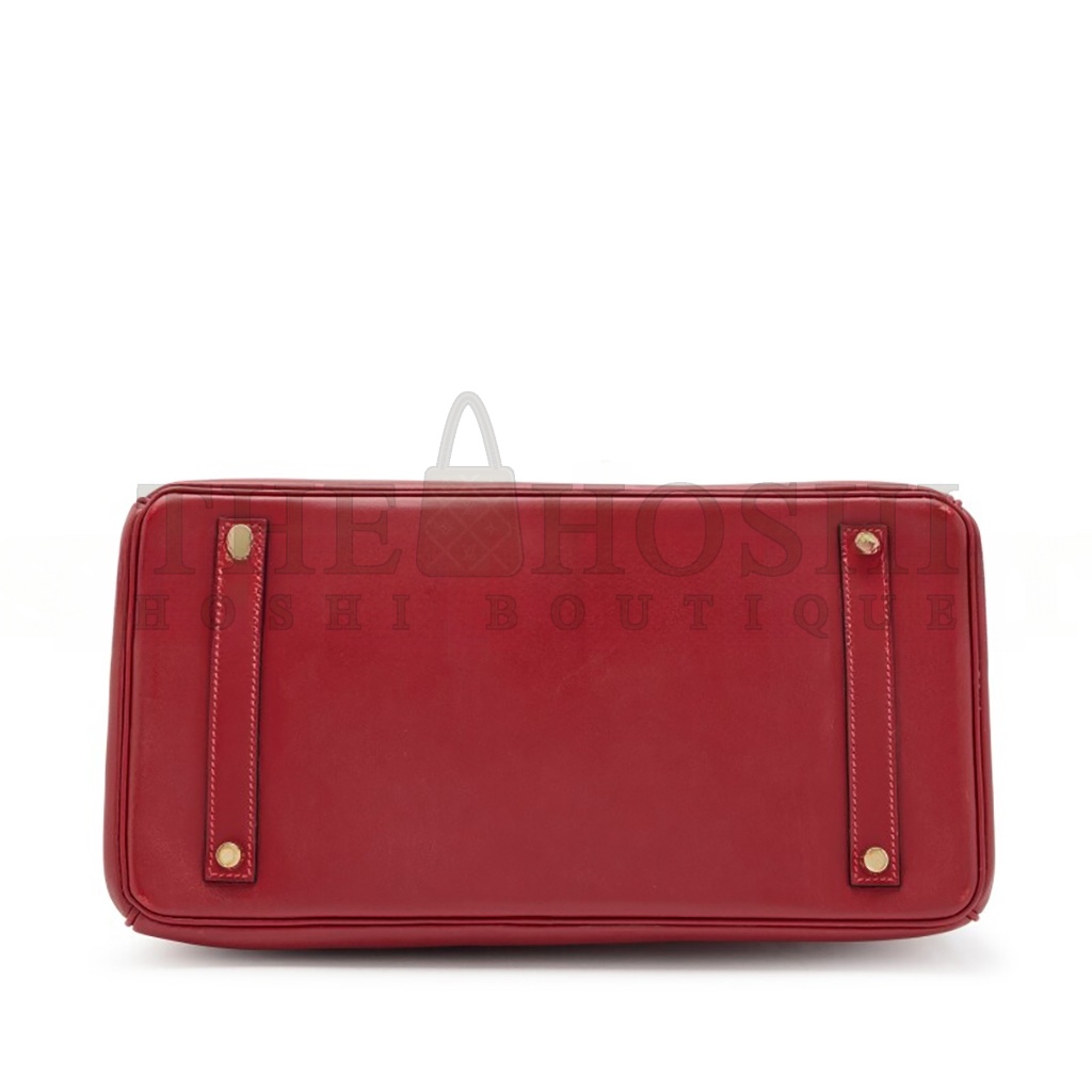 H**me5 BIRKIN 30 BOX LEATHER RED GOLD BUCKLE H029281CK69 (30*23*15cm) Master Quality